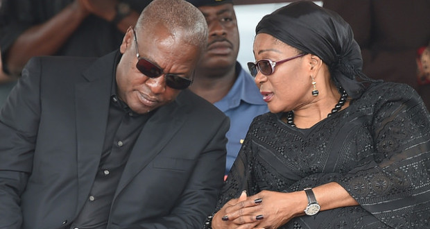 President Mahama and his wife Lordina Mahama.