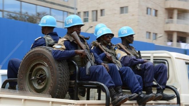 Ghanaian peacekeepers providing medical services in South Sudan