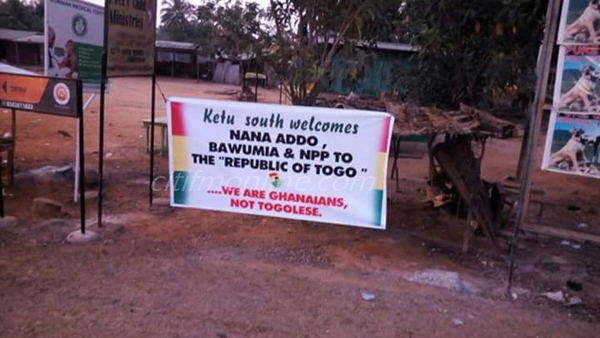 Ketu South: Ghanaians in Togo welcome Nana Addo with protests