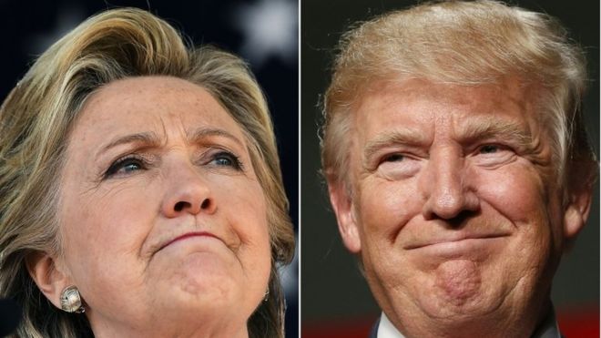 US election 2016: Battlegrounds targeted as polls tighten