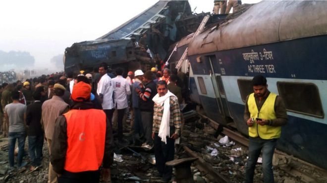 India train crash: Scores killed in derailment near Kanpur