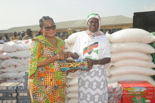 Lordina Mahama visits Gambaga Witches camp