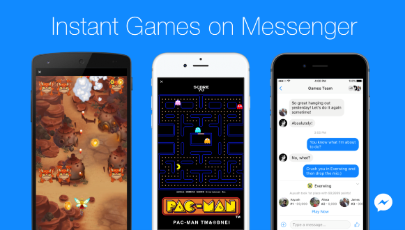 Facebook messenger launches instant games