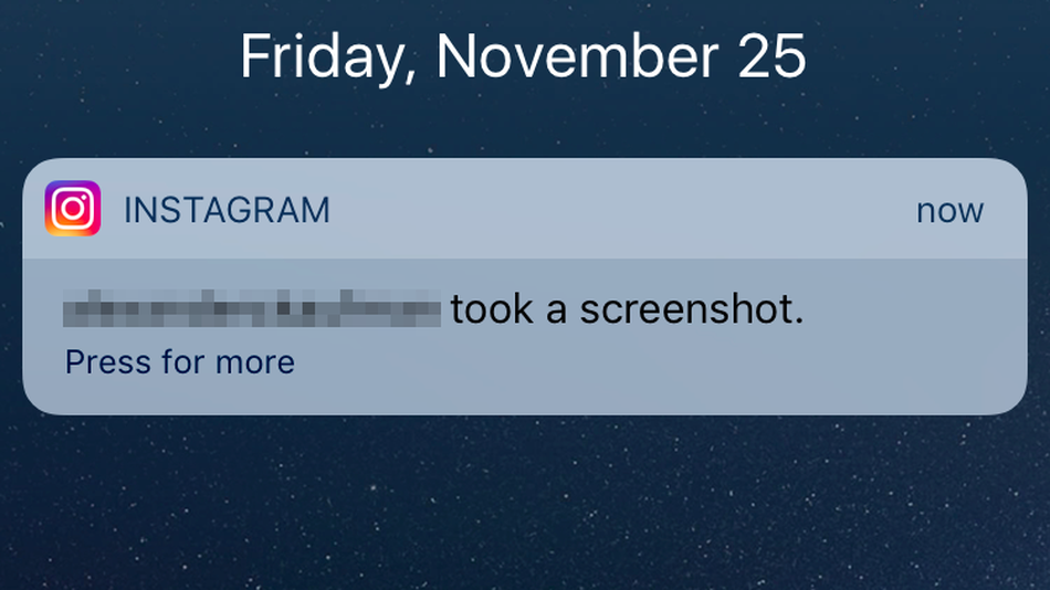 Instagram notifies your friend when you screenshot their DMs