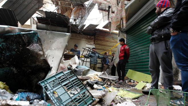 Iraq Baghdad: 28 dead as twin bombs rip through market