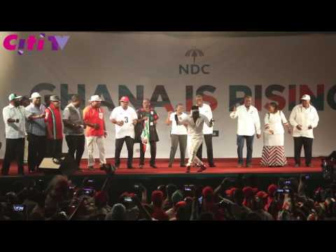 Shatta Wale performs at NDCrally at Accra Sports Stadium