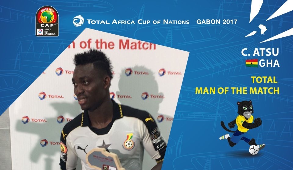 AFCON 2017: Atsu named Man of the Match in Ghana’s 1-0 win over Uganda