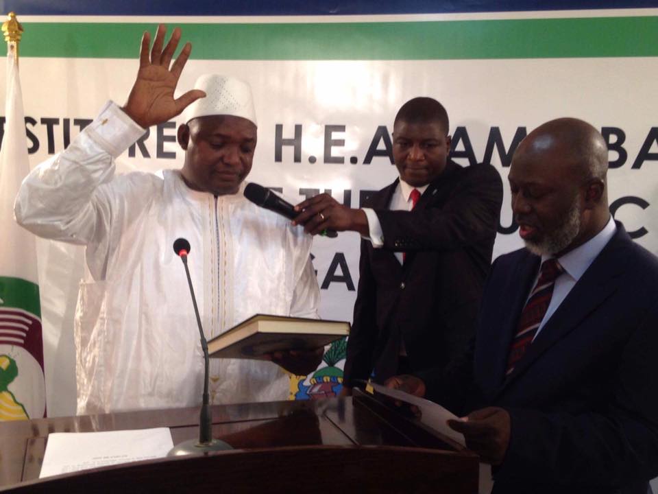 Barrow sworn in as President of The Gambia
