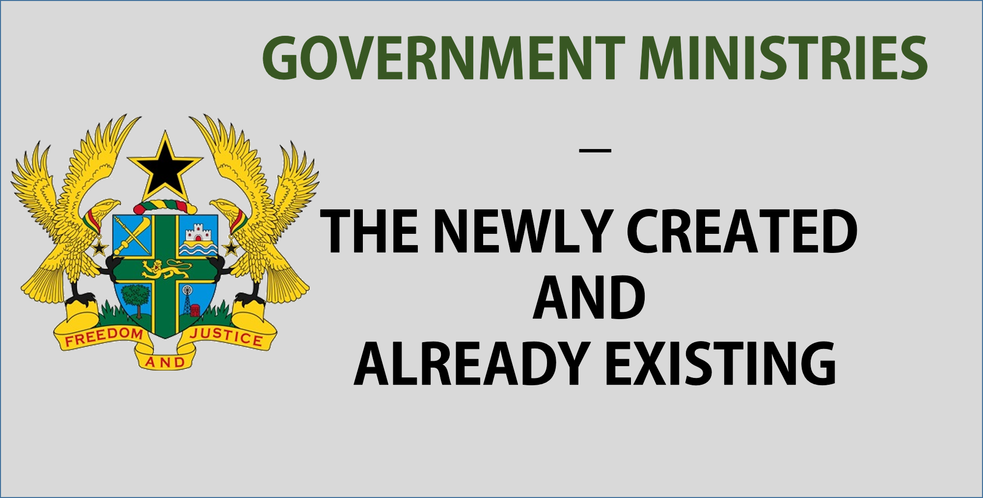 Ministries – The newly created and already existing [Infographic]
