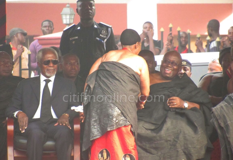Nana Addo, Kufuor, Kofi Annan pay respects to Asantehemaa