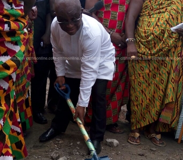 V/R Ministers cuts sod cut for construction of Kente village [Photos]
