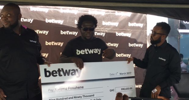 Betway pays ‘lucky’ jackpot winner almost GHc1m