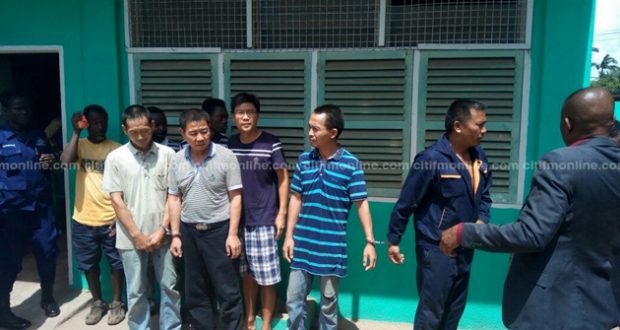 Western Region: 5 Chinese illegal miners granted bail