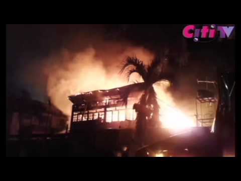Coconut Grove Regency Hotel on fire