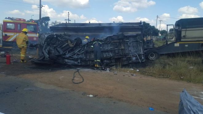 South Africa bus crash ‘kills at least 19 children’