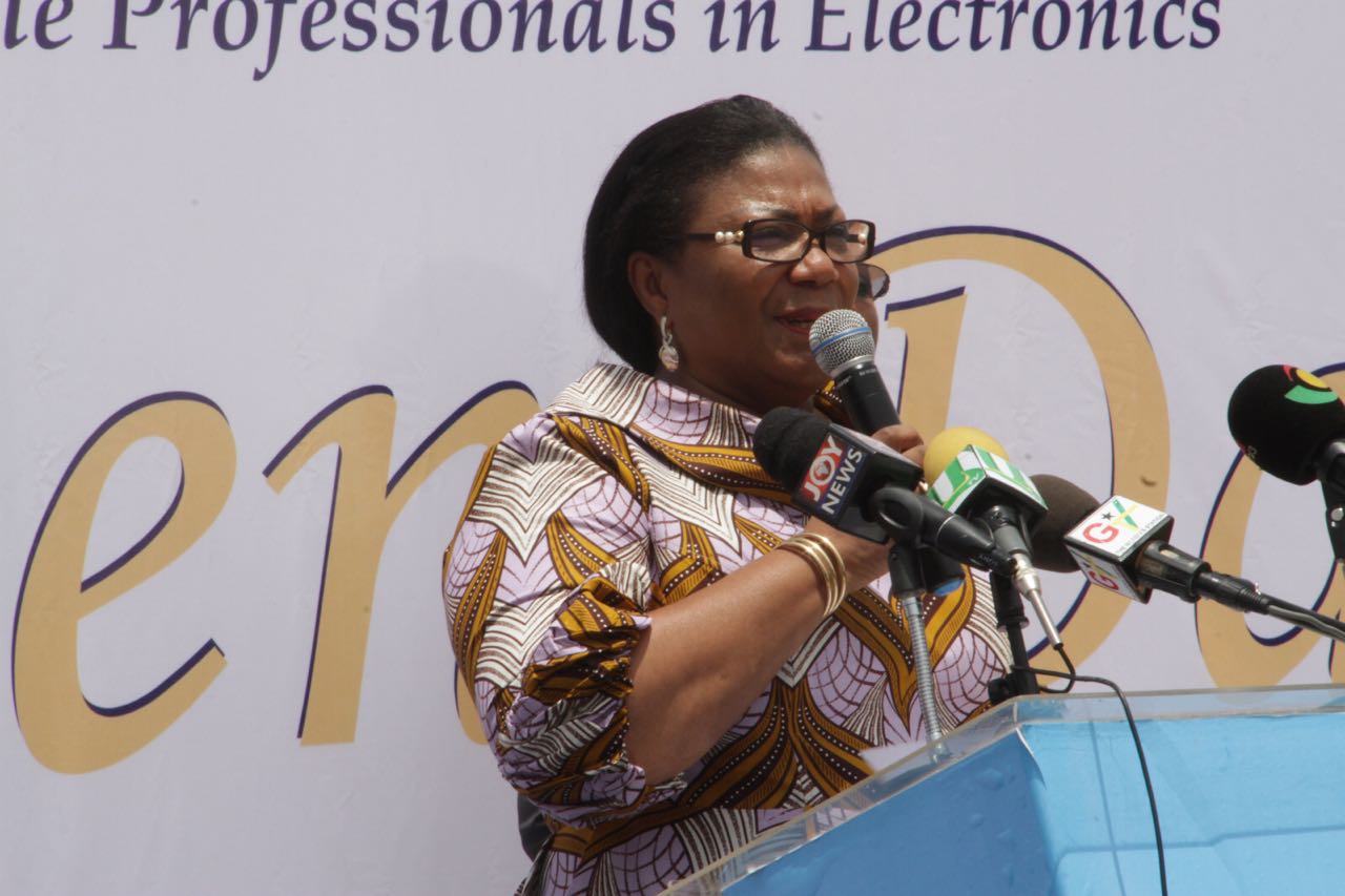 First Lady lauds women trained in electronics