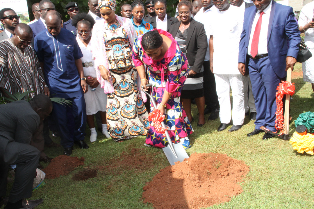 First Lady cuts sod for GHc10m KATH maternity unit [Photos]