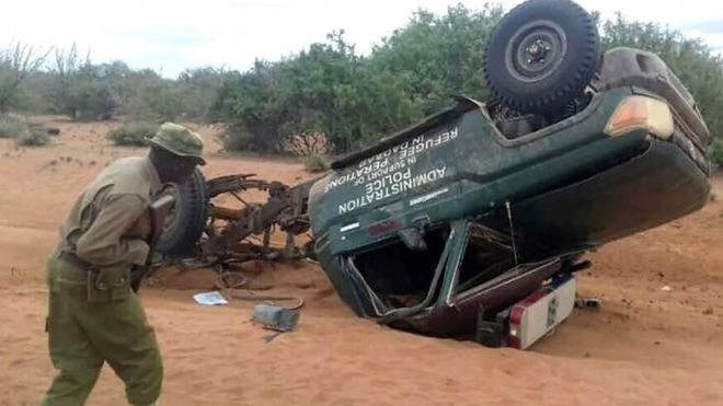 Five Kenyan police killed in roadside bomb attack