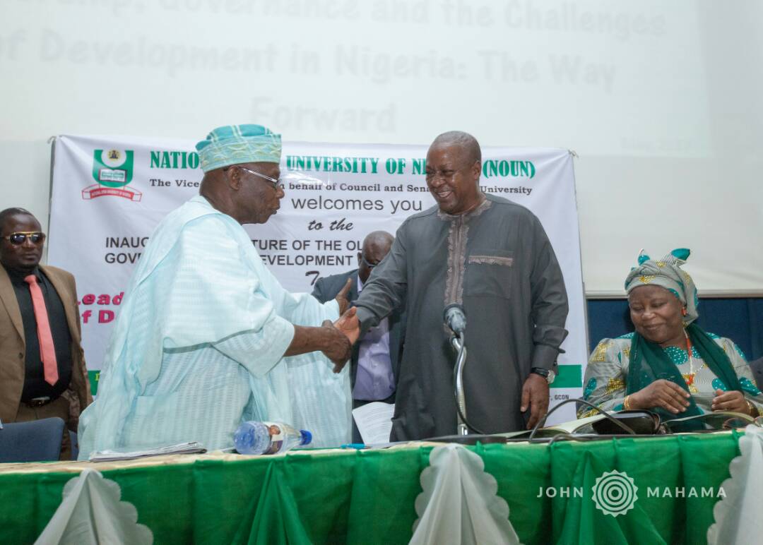 Mahama chairs inauguration of Obasanjo Centre for Governance & Development