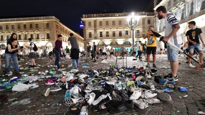 1,000 injured in Turin stampede – Italian police