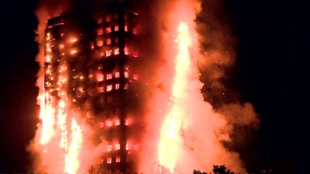 London fire: Flames engulf tower block