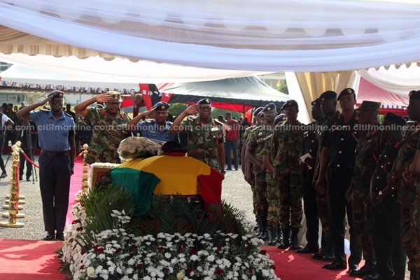 Kufuor, others pay last respects to Maj. Mahama [Photos]