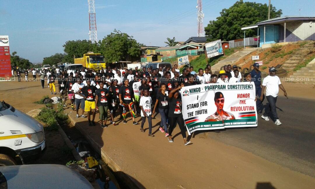 Ningo Prampram Young Cadres march to mark June 4 revolution