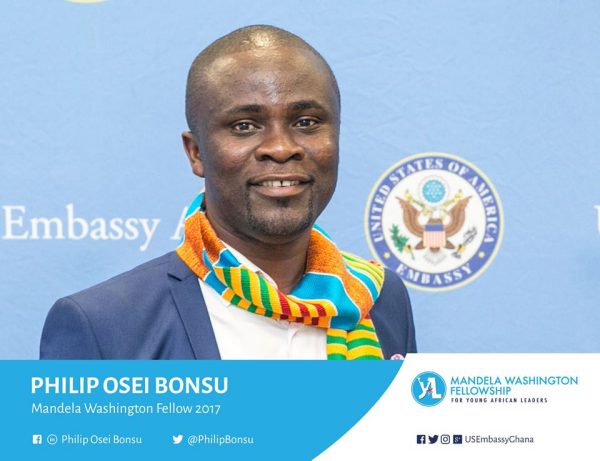 ECG’s Philip Osei Bonsu; 39 others heading to USA for YALI program