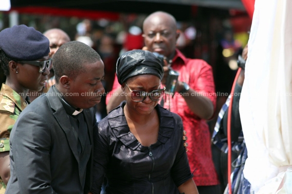 Tears flow at Major Mahama’s funeral [Photos]