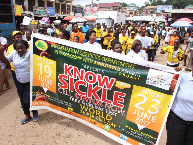 Obuasi residents enjoy free sickle cell screening 