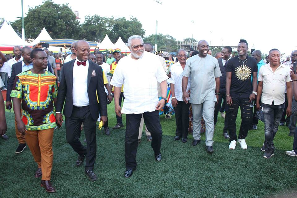 Rawlings commissions Gyan’s Sports Complex at Accra Academy [Photos]
