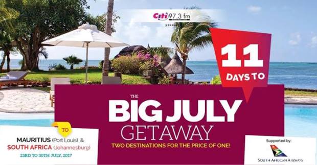 #BigJulyGetAway tour of Joburg, Mauritius comes off from July 23 