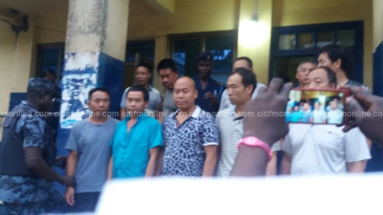10 Chinese illegal miners arrested in Tarkwa