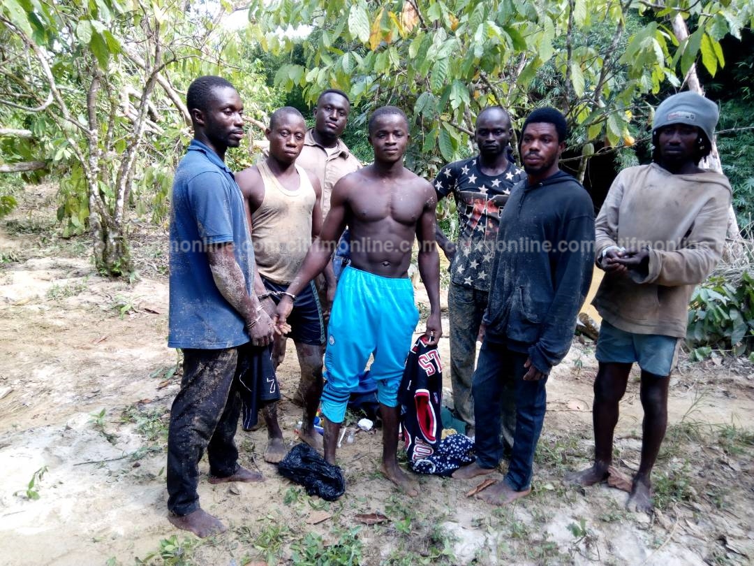 Six ‘galamseyers’ arrested at Ayiem