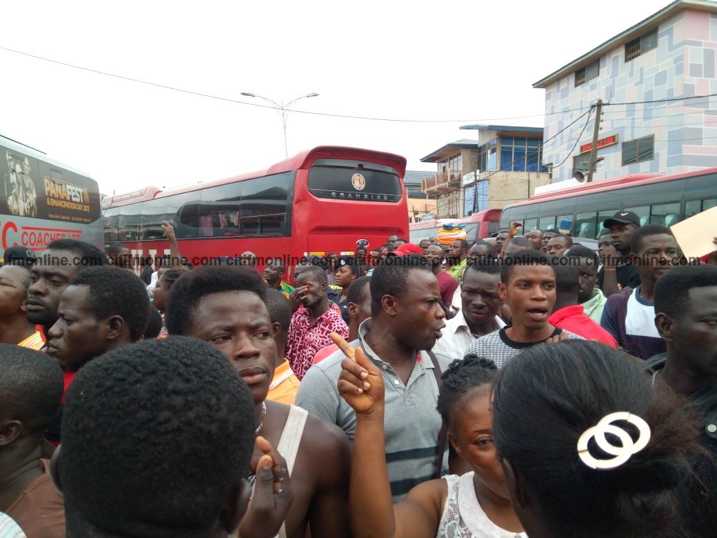 VIP blocks STC from loading buses at Asafo market 