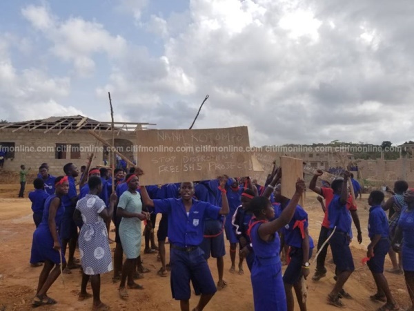 Academy of Christ the King students protest encroachment on school lands