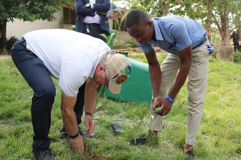 Jasikan: Israeli Embassy, Bueman SHS mark Israel@70 with tree planting