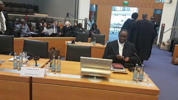 Marietta Brew Appiah Oppong in the court room of the International Tribunal of the law of the Sea (ITLOS) 