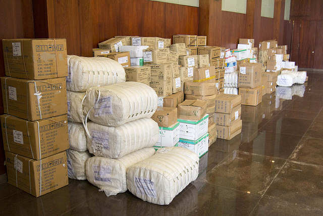Government presents medical items to 3 hospitals