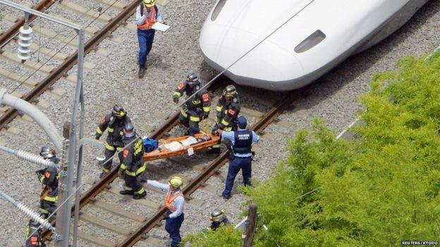 Two dead in Japan bullet train fire