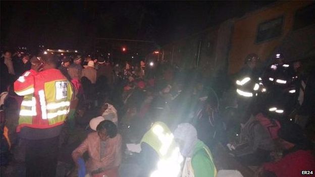 Trains collide near Johannesburg; 300 injured