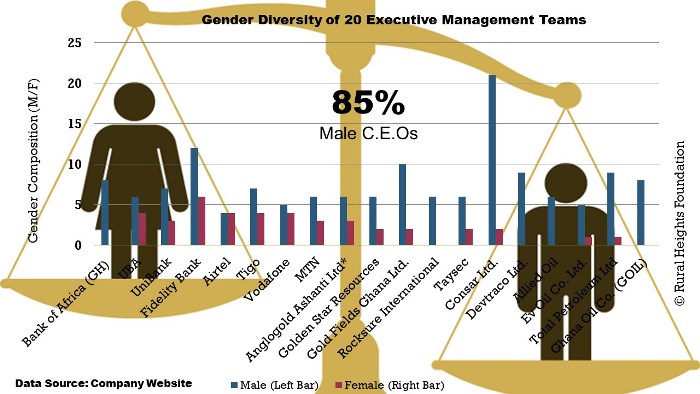 Gender Diversity of 20 Execs - info chart