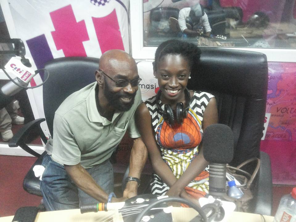 Pat Thomas (L) and Adomaa (R) on Saturday Live