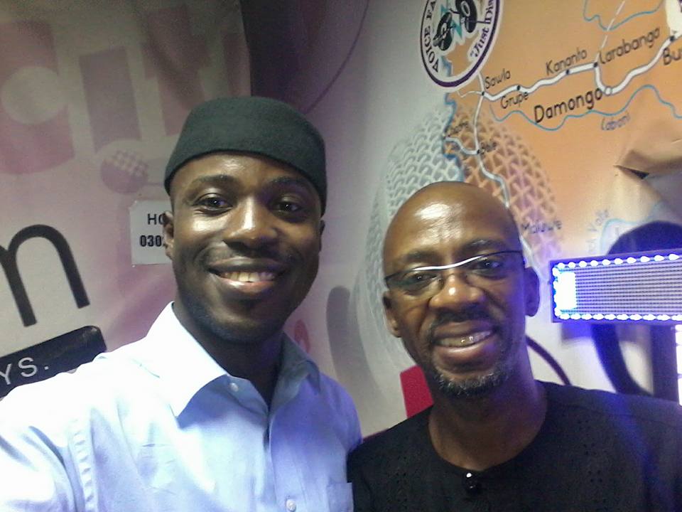 Kojo Akoto Boateng (L) and Rex Omar (R), on Saturday Live