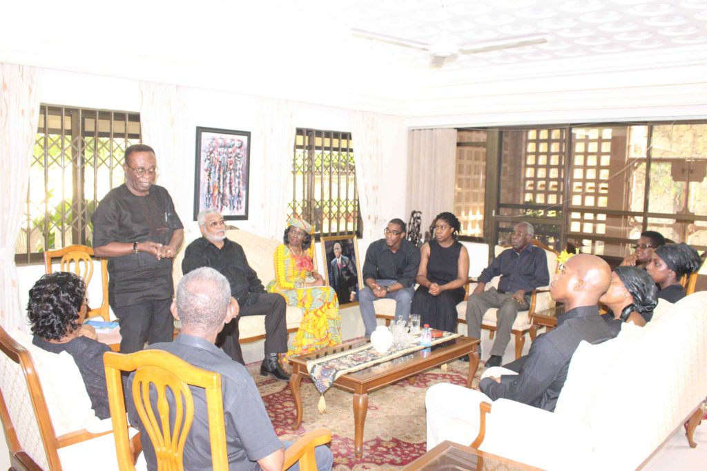 Nii Okaidja Adamafio expressing the condolences of the Rawlings' (1)