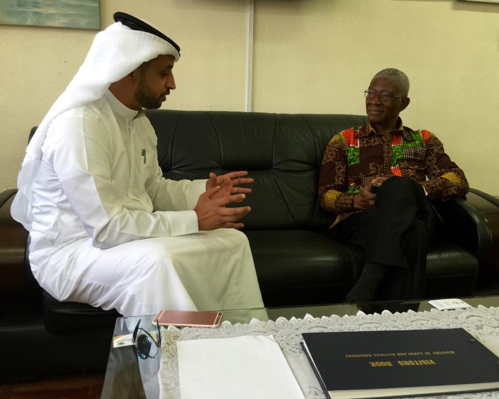 DMCC Executive Chairman with Ghana's Minister for Mines and Natural Resources, Nii Osah-Mills.