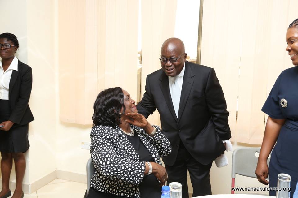 Nana Addo with the Chief Justice, Georgina Wood.