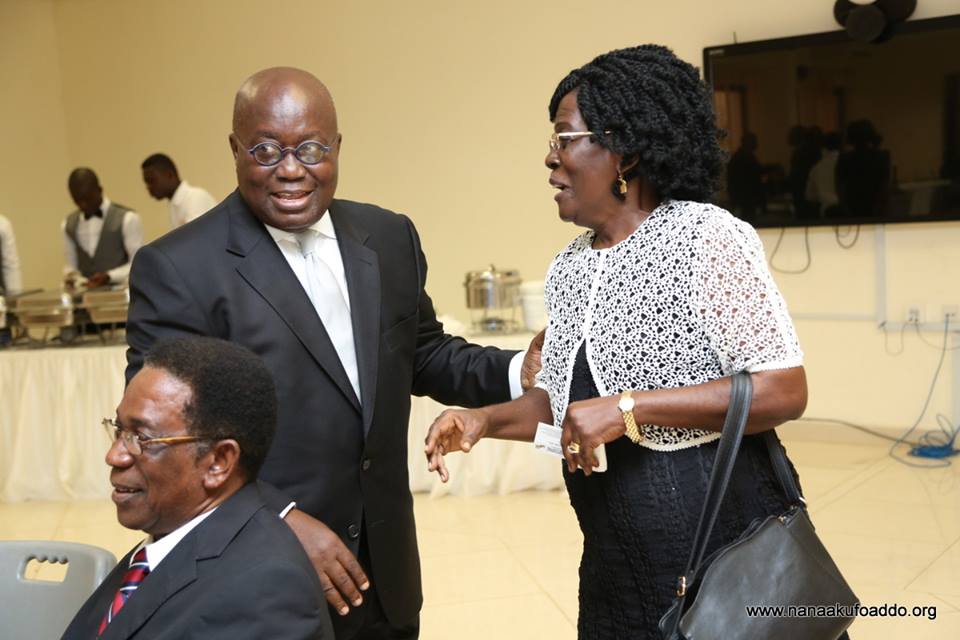 Nana Addo with Justice Akua Kunyehia, formerly of (ICC), the Hague. 