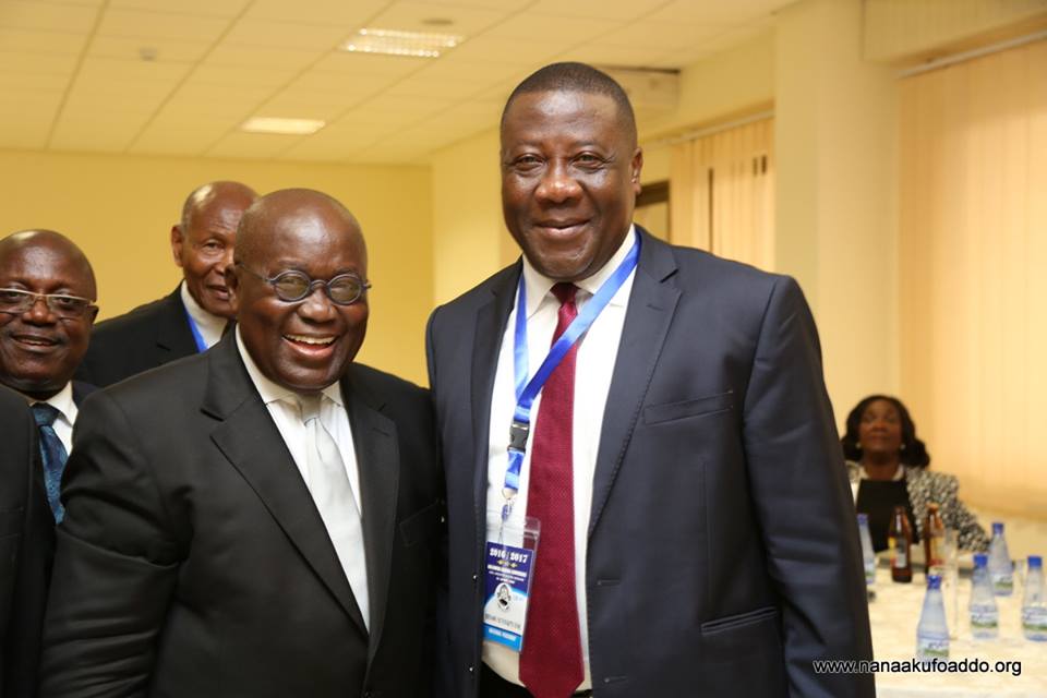 Nana Addo with GBA President Benson Ntsukpui.