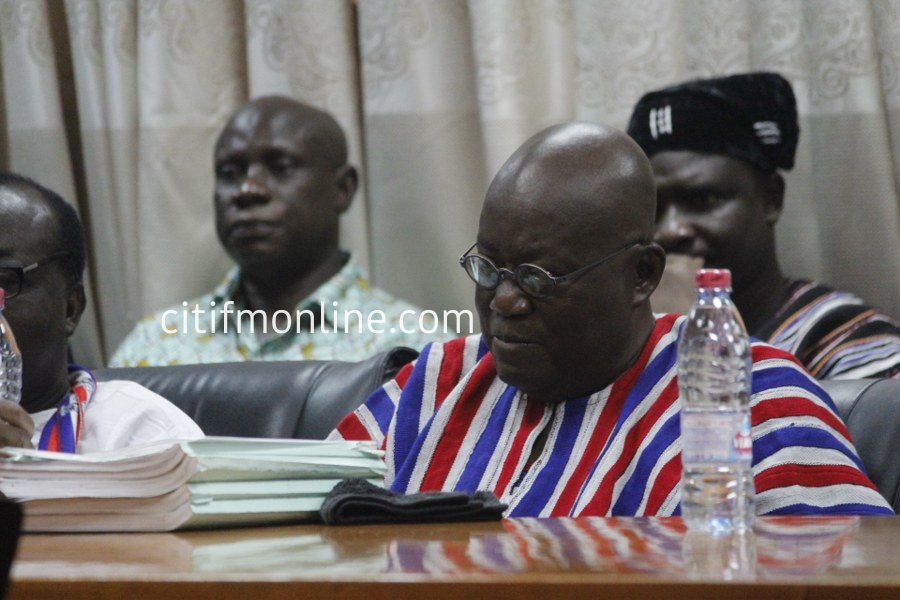 New Patriotic Party Flagbearer, Nana Akufo-Addo, submitted his forms on Thursday